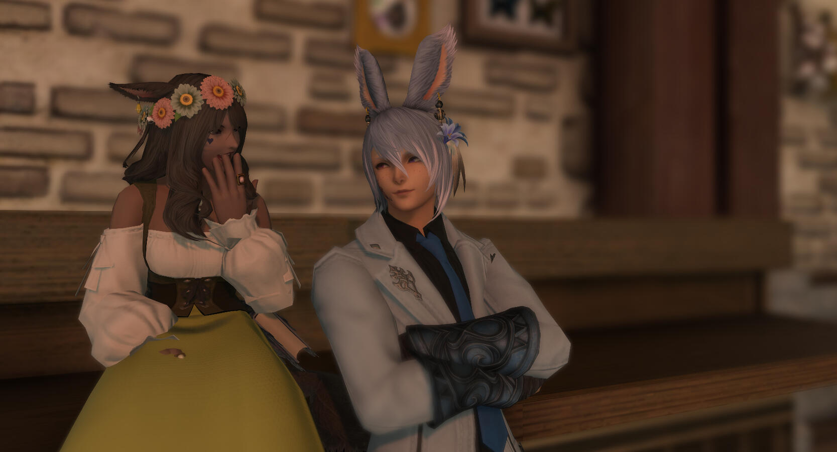 Aetheria and her friend chatting at the bar Aetheria and her friend chatting at the bar